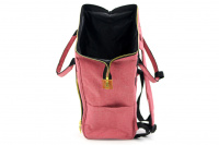 Univerzální batoh a taška na psa CAMON s nosností 5 kg. Zpevněné dno, bezpečnostní poutko s karabinou, ideální pro malé psy i kočky. Barva růžová. (7)